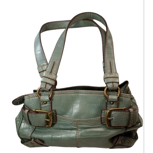 NINE WEST Purse Handbag Texture Green Teal - Picture 1 of 6